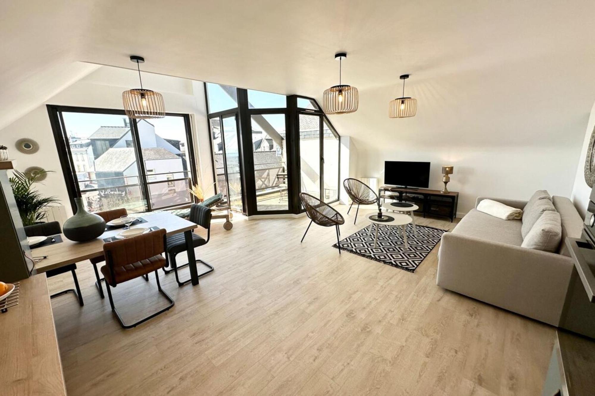 T2 Neuf Top Cocooning Terrasse - Face A La Mer Ploemeur Exterior photo