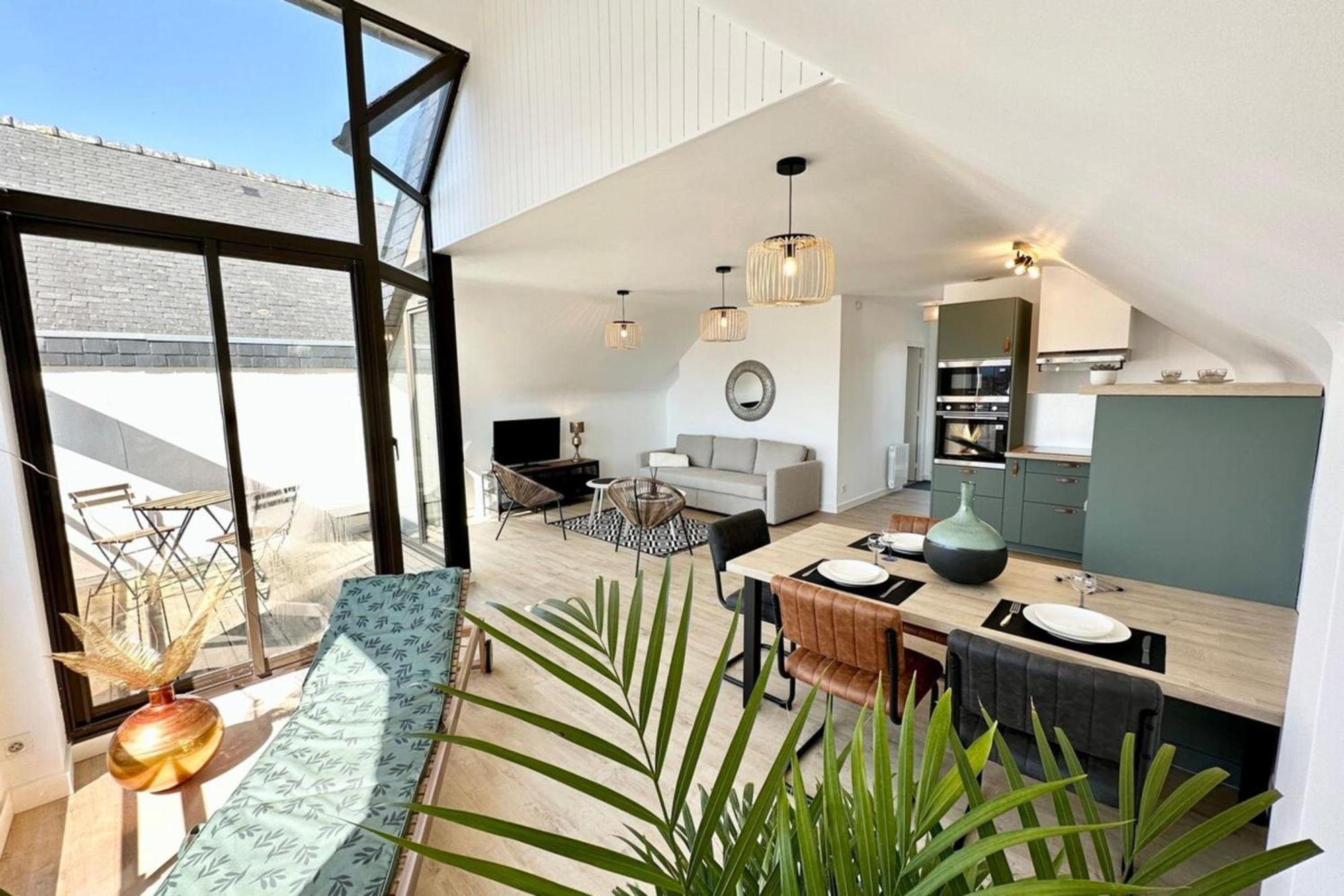 T2 Neuf Top Cocooning Terrasse - Face A La Mer Ploemeur Exterior photo